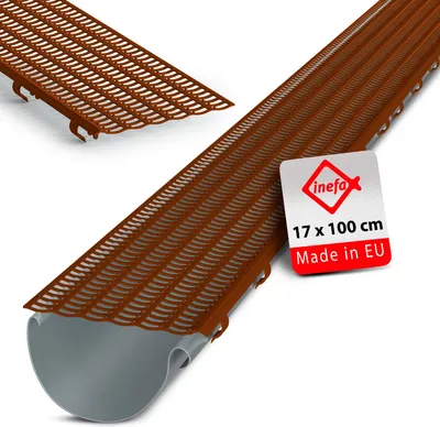 Produktbild von Laubfanggitter B.100-150mm L.1m braun PROTEKTOR