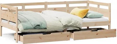 Obrázok produktu pre vidaXL Denná posteľ so zásuvkami 90x190 cm z masívneho borovicového dreva