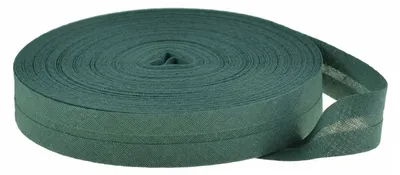 25m Schrägband Baumwolle Breite 20mm gefalzt, tannengrün