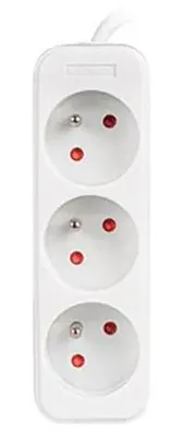 Image de Lanberg PS0-03E-0150-W LANBERG Steckdosenleisten 1.5M 3X 230V PL VOLLKUPFERKABEL WE