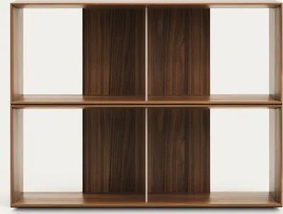 Produktbild von Set aus 2 modularen Regalen Litto 101x 76x 30 cm MDF Nussholzfurnier 2 Module