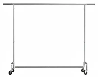 Produktbild von Kleiderständer auf Rollen mit ausziehbarer Stange bis 110 kg | Silber | 160–200 x 45 x 162,9 cm