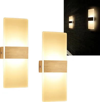 Immagine prodotto di Jopassy Lampada da parete a LED 12W luce da corridoio faretto da parete per interni lampada da parete per esterni lampada da corridoio bianco caldo