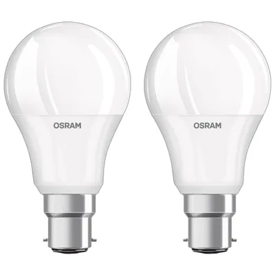 Produktbild von Osram BASE CLAS A 60 FR 8.5 W /2700 K B22D 2PACK LED-Lampe, Birnenform, Sockel B22, 8,5 Watt, Warmweiß, 2700 K, 9kWh/1000h