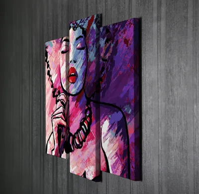 Produktbild von Wallity, UC002- MJS1288, Bunt, Leinwandbilder, 66 x 45 cm, 100% Leinwand