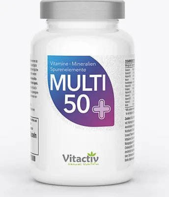 Produktbild von MULTI 50 plus, Vitamine, Mineralstoffe und Spurenelemente, perfekt abgestimmt für Menschen ab 50 Jahren - Nahrungsergänzungsmittel
