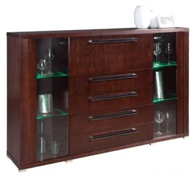 Immagine prodotto di XXL Cassettiera moderna Cassettiera in legno Soggiorno Vetro Legno