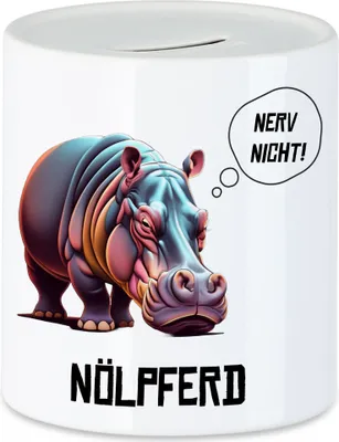 Produktbild von Nerv nicht Nölpferd Spardose Wortwitz Sarkasmus Arbeit Büro