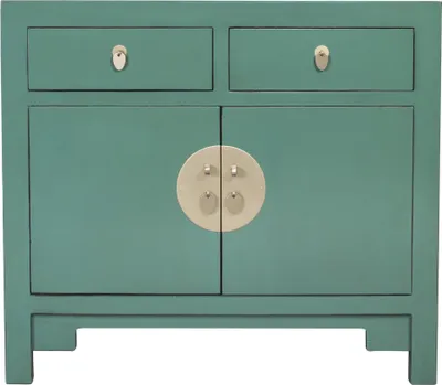 Produktbild von Fine Asianliving Chinesischer Schrank Kieferngrün - Orientique Kollektion B90xT40xH80cm Chinesischer Schrank Chinesischer Hochzeitsschrank Orientalische Möbel Asiatische