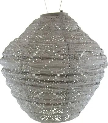 Produktbild von LUMIZ Lampion Solarlampe Jar 30 Mandela Taupe hellgrau Ø 30 cm - Tyvek®
