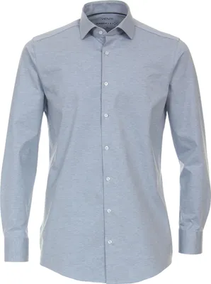 Produktbild von VENTI Herren Businesshemd Langarm Kent Modern-Fit Jerseyflex Hellblau 45