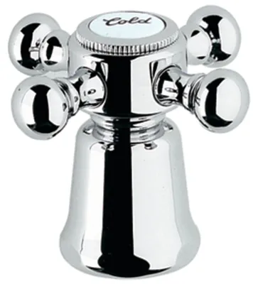 Kreuzgriff Arabesk Sinfonia, Chrom, 1 Stück, 7,5 cm