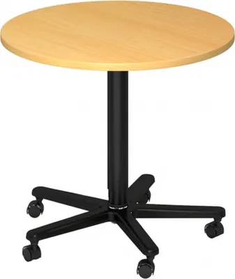 Image de Table à colonne St08 hêtre/noir