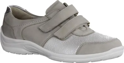 Produktbild von Waldläufer Hesna 312H01 400 Orthotritt Damenslipper, bequem, Leder/Stretch, Grau - Damenschuhe Bequeme Ballerina / Slipper, Grau, leder (denver/minileostretch/eclis)