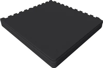 Produktbild von GORILLA SPORTS® Schutzmatten - 6 Matten mit 12 Endstücke, 60 x 60 x 1,2 cm, Rutschfeste, EVA Schaumstoff, Schwarz - Bodenschutzmatten Fitness, Bodenmatten, Puzzlematten, Unterlegmatten, Poolmatte