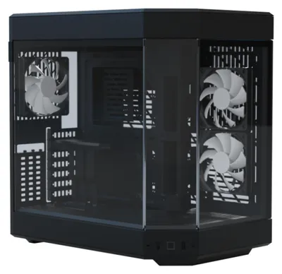Produktbild von HYTE Y60, Midi Tower, PC, Schwarz, ATX, EATX, ITX, micro ATX, ABS, Stahl, Gehärtetes Glas, 16 cm