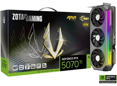 Image de ZOTAC ZOTAC GAMING GeForce RTX 5070 Ti AMP Extreme INFINITY ULTRA NVIDIA 16 Go GDDR7