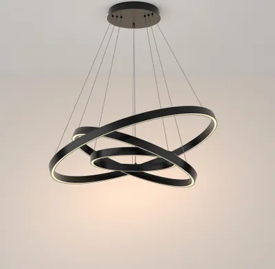 Immagine prodotto di Lampada a sospensione a LED, alluminio nero, regolabile in altezza, H 120 cm