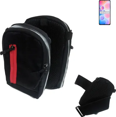 Produktbild von K-S-Trade Outdoor Gürteltasche Holster Umhängetasche kompatibel mit UMIDIGI A9 Max schwarz Handy Tasche Case travelbag Schutz Hülle Handy Hülle