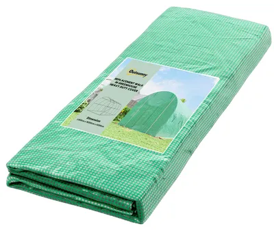 Zdjęcie produktu dla Folia do szklarni 4 x 2 m, wodoodporna folia ogrodowa z drzwiami, 8 okien, ochrona UV, odporna na rozdarcia, polietylen zielony