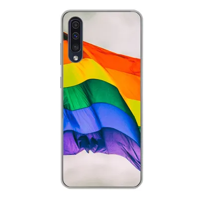 Produktbild von MuchoWow® Handyhülle Schutzhülle Hülle für Samsung Galaxy A50 Foto einer Regenbogenflagge Silikon Softcase Handy Hülle - Mobiltelefonhülle