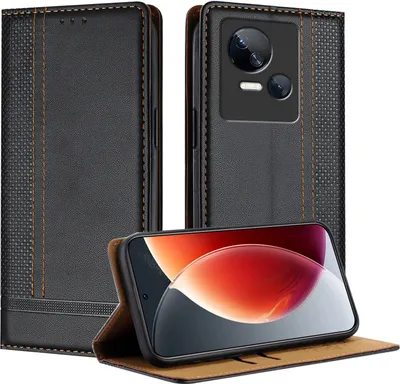 Immagine prodotto di Custodia per Tecno Spark 10 5G in pelle Flip Cover con Stand Nero