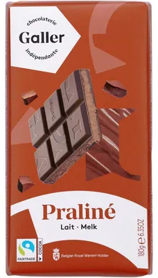 Zdjęcie produktu dla Galler Praliné czekolada mleczna 180g – delikatne belgijskie praliny mleczne, kremowe