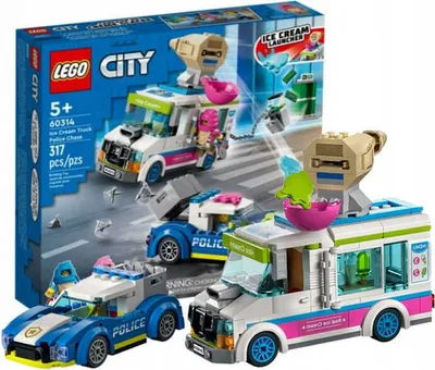 Zdjęcie produktu dla LEGO City Policyjny pościg za furgonetką z lodami, Zestaw do budowania, 5 lat(a), Plastik, 0 szt., 568 g