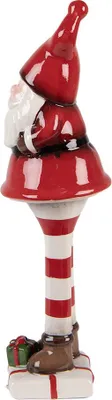 Produktbild von Clayre & Eef Weihnachtsdekorationsfigur Weihnachtsmann 7x7x23 cm Rot Weiß Keramik