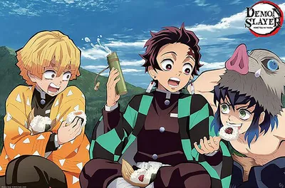 Produktbild von DEMON SLAYER - Poster Maxi 91.5x61 - Tanjiro, Zenitsu, Inosuke