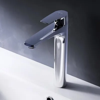 Produktbild von AM.PM Waschtischarmatur Hoch Chrom Wasserhahn Bad Waschbecken Armatur Einhebelmischer Badarmatur Mischbatterie für Badezimmer Aufsatzwaschbecken