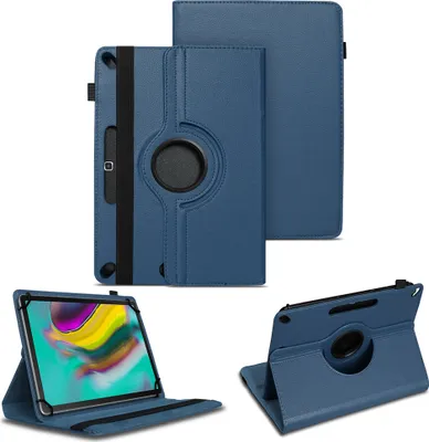 Produktbild von Tasche für Samsung Galaxy Tab S5e Hülle Tablet Schutzhülle Cover Case DrehbarFarben:Blau