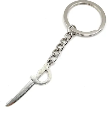 Produktbild von Onwomania Antikes Säbel Schwert Dolch Schlüsselanhänger Metall Glücksbringer in Alu Geschenkbox, ideal zum Verschenken