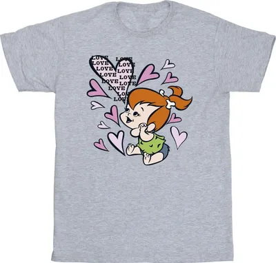 Produktbild von The Flintstones - "Love Love Love" T-Shirt für Herren BI25320 (L) (Grau)