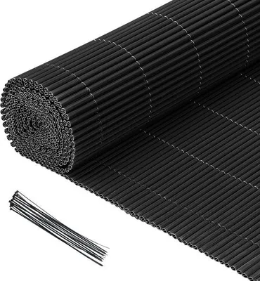 Imagen del producto de Protector de PVC resistente al viento y a la intemperie para jardín y terraza, color antracita, 0,9 x 4 metros
