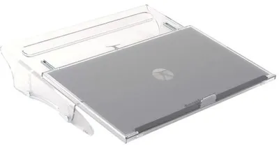 Produktbild von BakkerElkhuizen FlexDesk 640 Document Holder/Writing Slope, Kunststoff, Gummi, Stahl, 110 - 180 mm, Hellgrau, Transparent, 515 mm, 380 mm, 110 mm