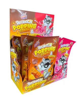 Produktbild von Display Komplett Rackooon Lolly & Popping Candy 24 Beutel mit Lutscher und Pulver einzeln verpackt