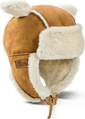 Produktbild von Lammfell-Babymütze Winter-Mütze Leder Größe 50 hellbraun Petzi, Modell 2023