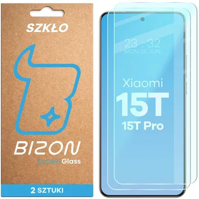 Produktbild von 2x Gehärtetes Glas für Xiaomi 15T / 15T Pro, Bizon Glass Clear Duo