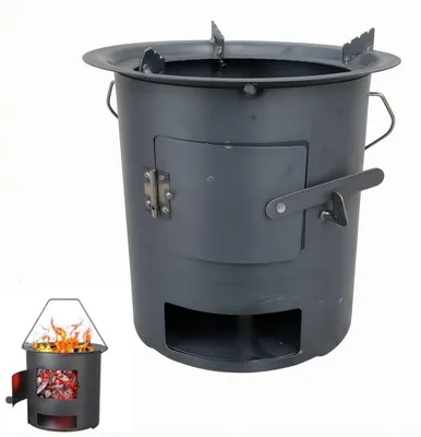 Obrázok produktu pre Prenosný drevný krbík na kemping, 28 cm