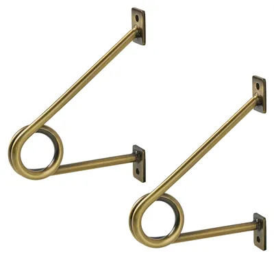Produktbild von SOTECH Rundstabhalterung 120 x 150 x 20 mm – Garderobenstange bis Ø 30 mm, Antik Gold