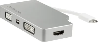 Immagine prodotto di StarTech.com Adattatore Audio/Video da Viaggio 4 in 1 - USB Type-C a VGA, DVI, HDMI o mDP - in Alluminio - 4K