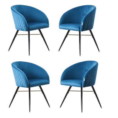 Produktbild von Life Interiors Vittorio LUX Samt gepolsterte Esszimmerstühle 4er-Set