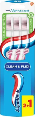 Obrázek produktu pro Zubní kartáček Aquafresh Clean & Flex Hard 3 kusy - 1 kus
