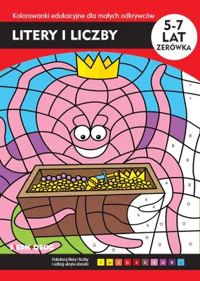 Zdjęcie produktu dla Litery i liczby kolorowanki edukacyjne dla małych odkrywców