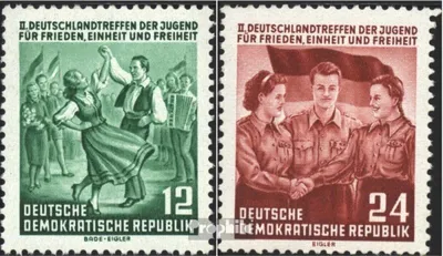 Produktbild von Briefmarken DDR 1954 Mi 428-429 (kompl.Ausg.) gestempelt Deutschlandtreffen der Jugend