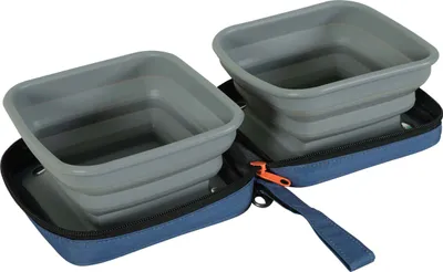 Immagine prodotto di Ciotola pieghevole 2in1 BIVOUAK 2x700ml blu Zolux