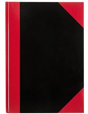 Produktbild von IDENA Kladde A4Mix kariert schwarz rot, 96 Blatt 70g/m²
