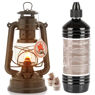 Produktbild von Feuerhand 276 Bronze Sturmlaterne + 1 Liter Öl + 2x Ersatzdocht