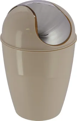 Produktbild von Tendance Mülleimer 5,6L taupe silber 21,5 cm x 21,5 cm x 33 cm Kunststoff